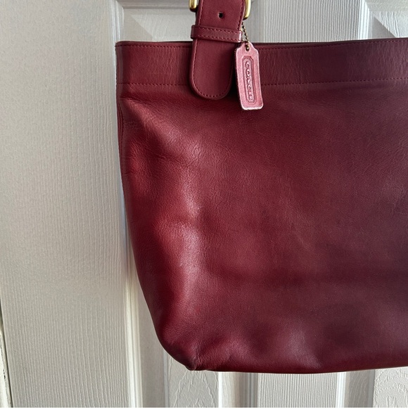 Vintage Coach 4140 - Soho Lafayette Red Leather Tote Bag - Picture 3 of 8